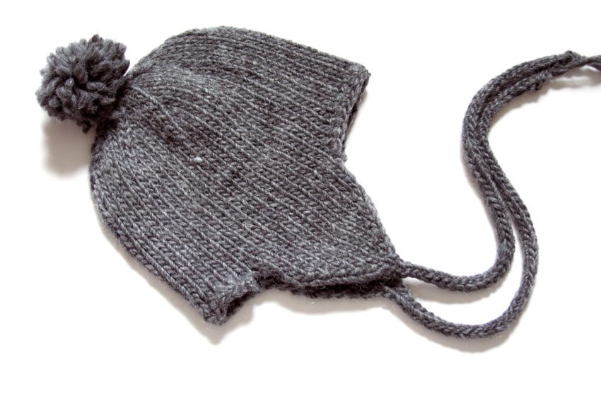 Gray Earflap hat 