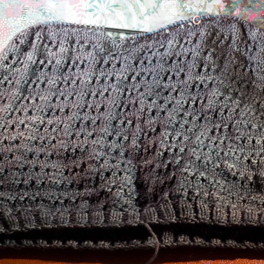 WIP - Aflight Lace Cuff Socks Test Knit