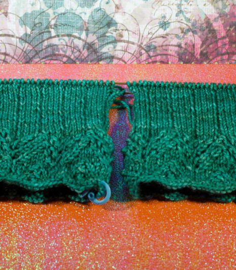 WIP - Aflight Lace Cuff Socks Test Knit