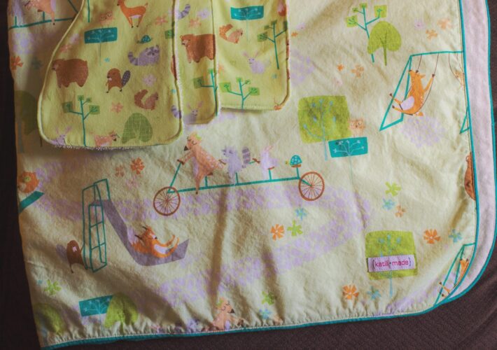 Woodlands Baby Blanket and Burp Cloths