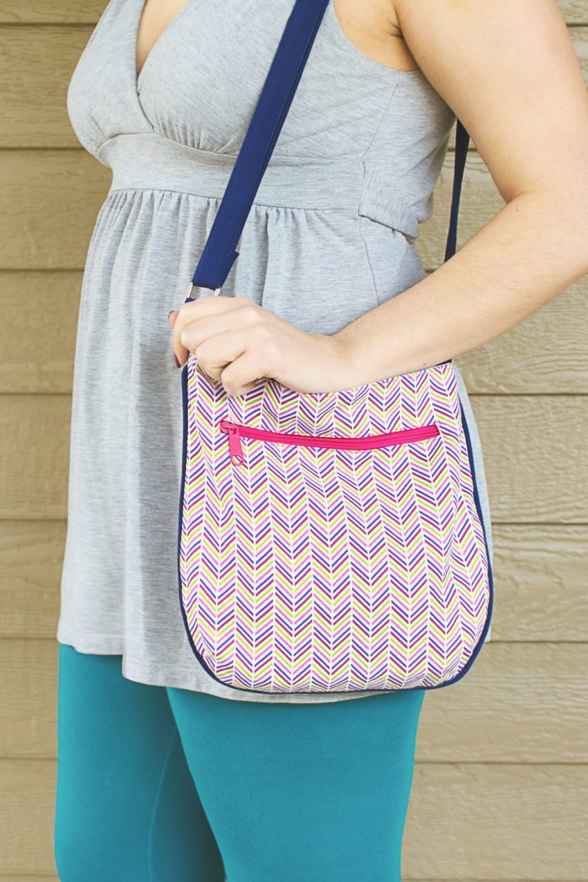 Blue and Pink Trail Tote