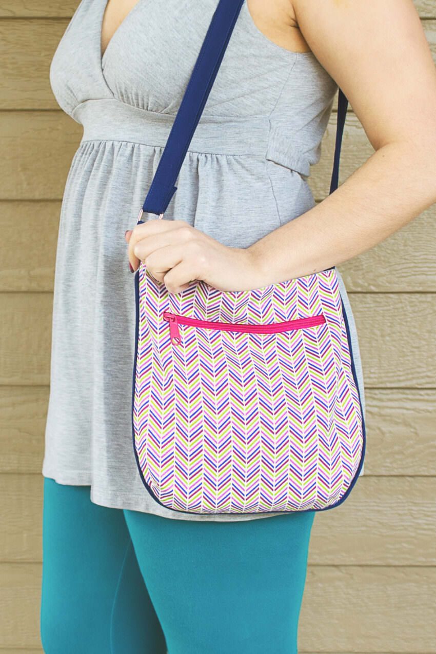 Blue and Pink Trail Tote
