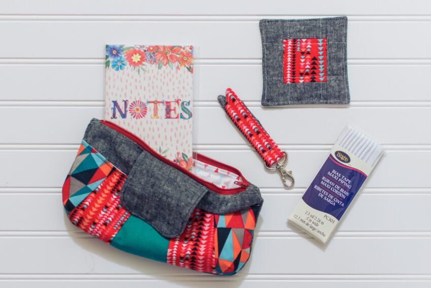 Red and Teal Rainbow Clutch | katili*made | katilimade.com