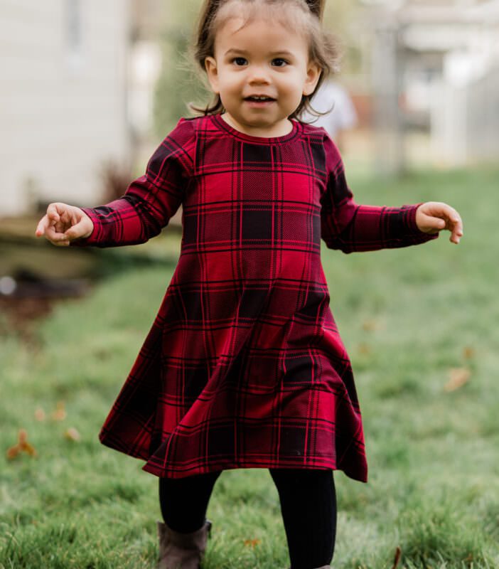 Red Plaid Christmas Dress